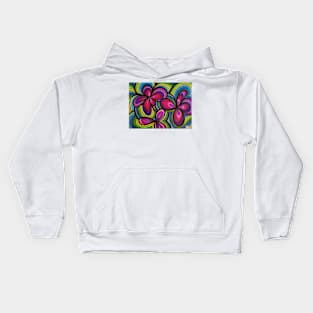 Retro Flowers 1 Kids Hoodie